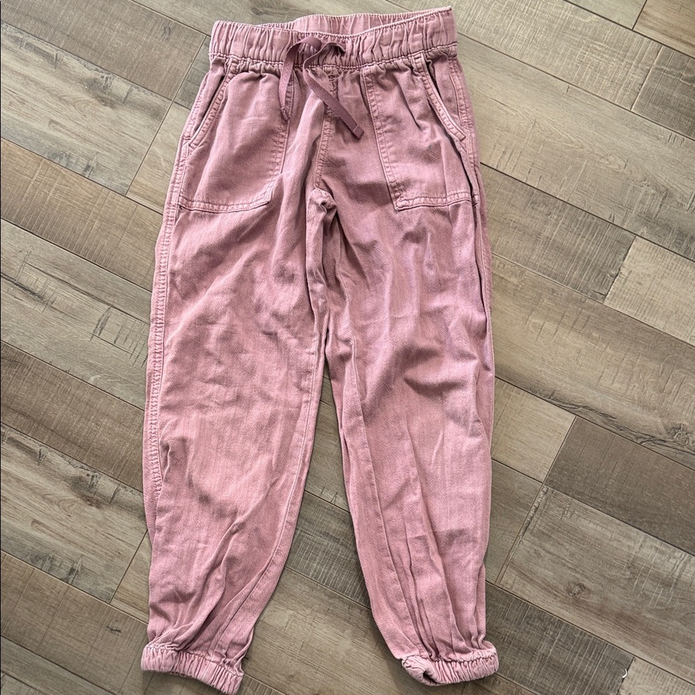 Cat & Jack Dusty Pink and Black Jogger Pants - Picture 4 of 5